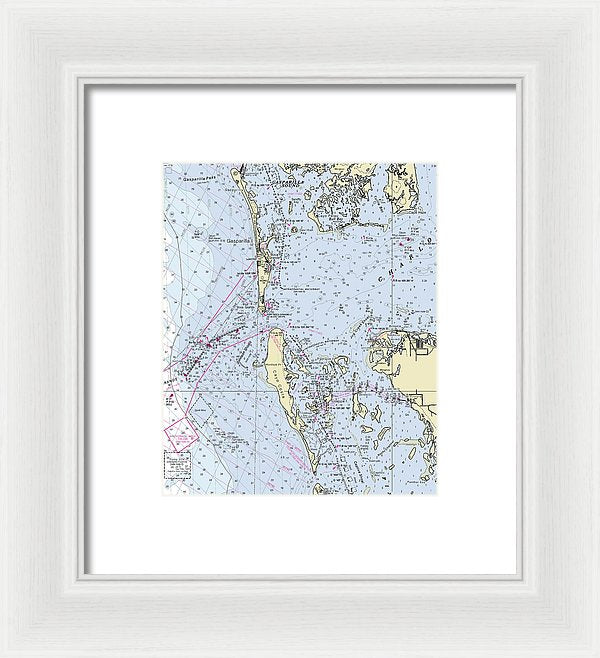 Boca Grande Florida Nautical Chart - Framed Print