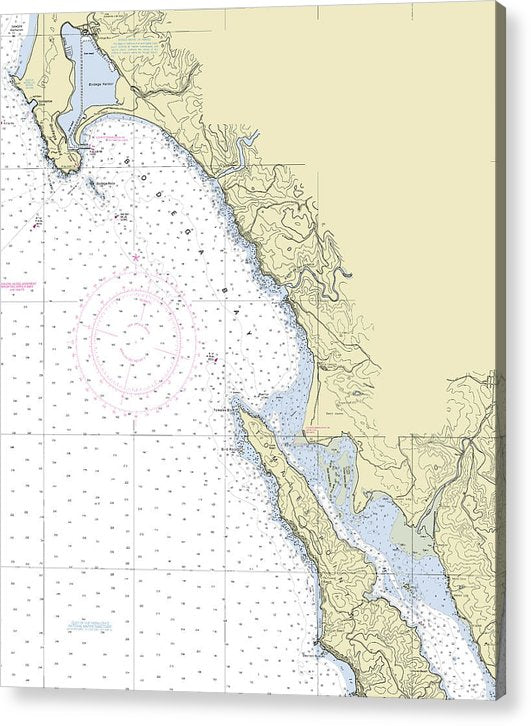 Bodega Bay California Nautical Chart  Acrylic Print
