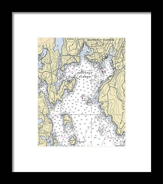 A beuatiful Framed Print of the Boothbay Harbor-Maryland Nautical Chart by SeaKoast