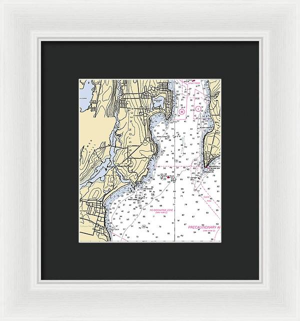 Boston Neck-rhode Island Nautical Chart - Framed Print