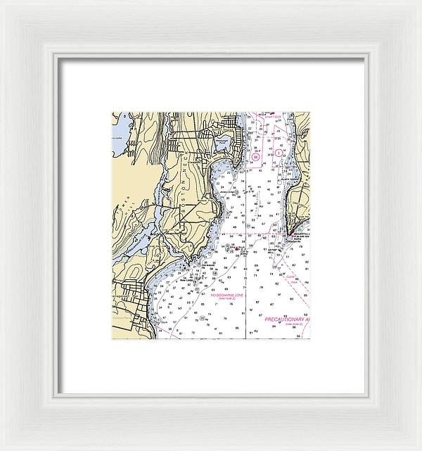 Boston Neck-rhode Island Nautical Chart - Framed Print