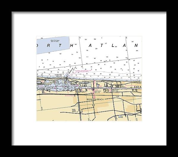 A beuatiful Framed Print of the Boynton-Beach -Florida Nautical Chart _V6 by SeaKoast