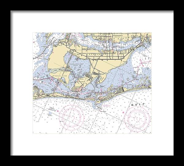 Bradenton -florida Nautical Chart _v6 - Framed Print