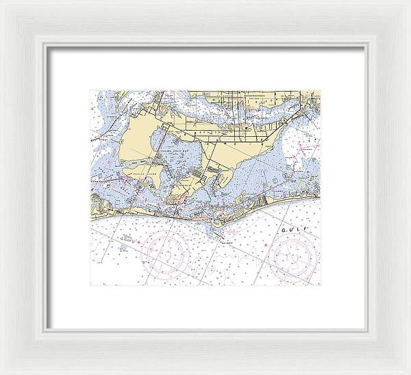 Bradenton -florida Nautical Chart _v6 - Framed Print