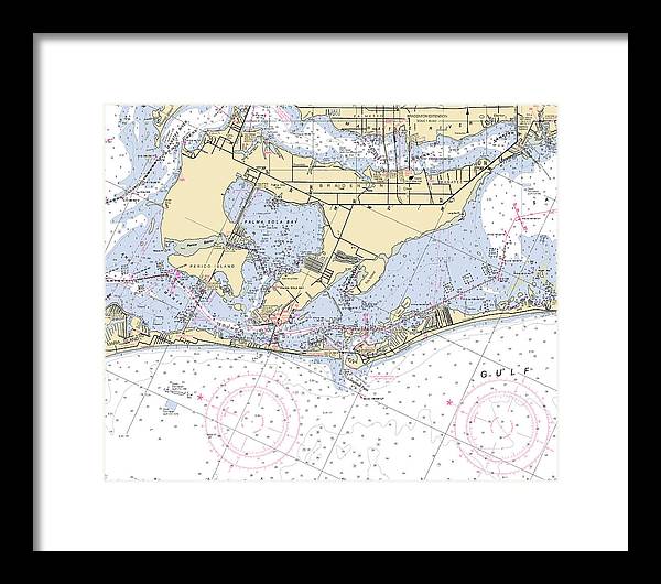 Bradenton -florida Nautical Chart _v6 - Framed Print