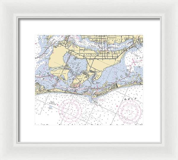 Bradenton -florida Nautical Chart _v6 - Framed Print