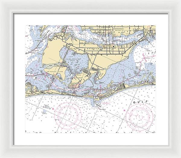 Bradenton -florida Nautical Chart _v6 - Framed Print