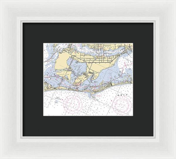 Bradenton -florida Nautical Chart _v6 - Framed Print