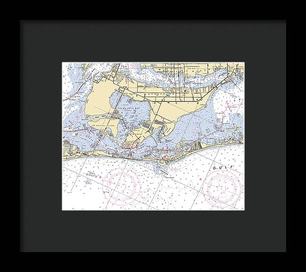 Bradenton -florida Nautical Chart _v6 - Framed Print