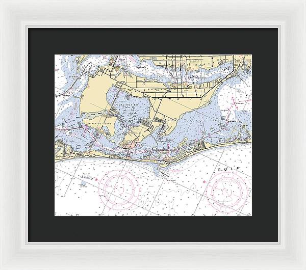 Bradenton -florida Nautical Chart _v6 - Framed Print