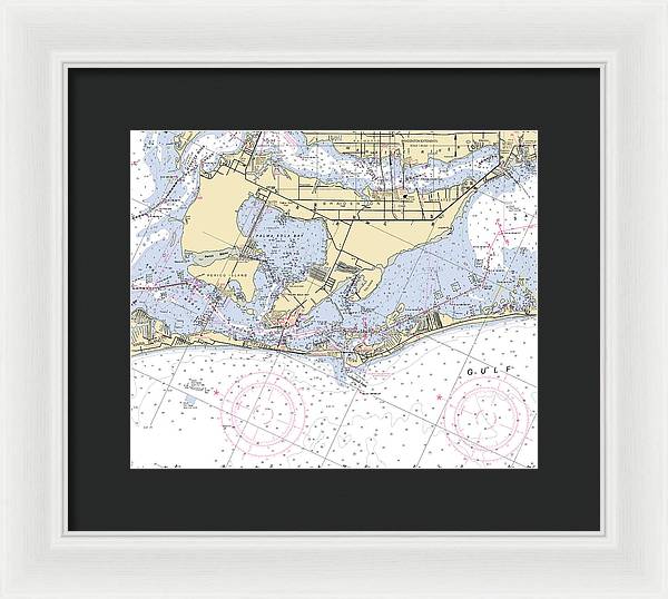 Bradenton -florida Nautical Chart _v6 - Framed Print