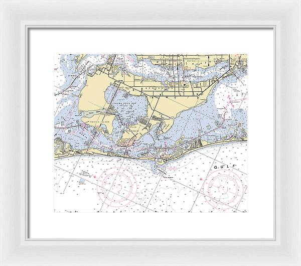 Bradenton -florida Nautical Chart _v6 - Framed Print