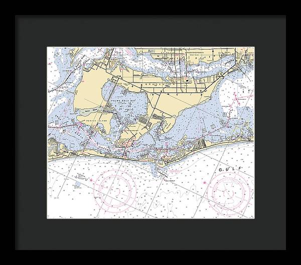 Bradenton -florida Nautical Chart _v6 - Framed Print