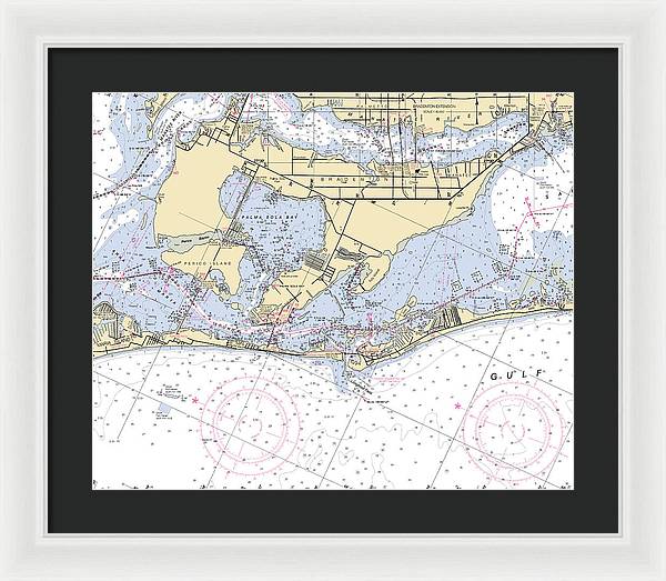 Bradenton -florida Nautical Chart _v6 - Framed Print