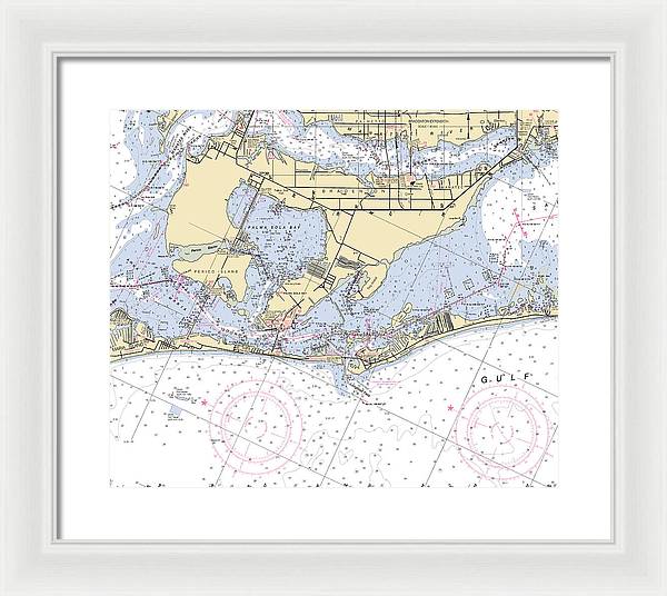 Bradenton -florida Nautical Chart _v6 - Framed Print
