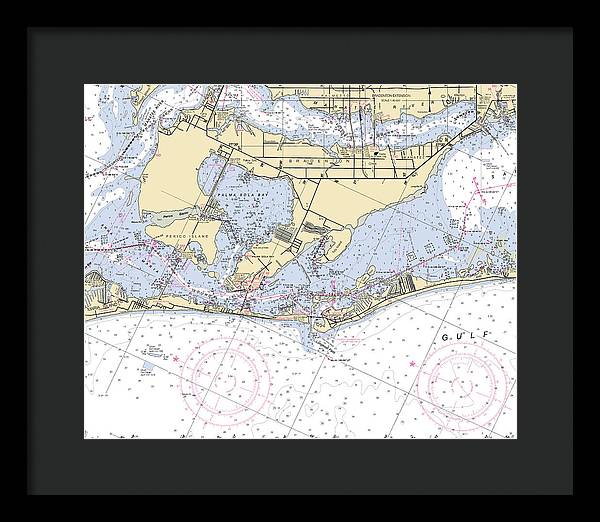 Bradenton -florida Nautical Chart _v6 - Framed Print