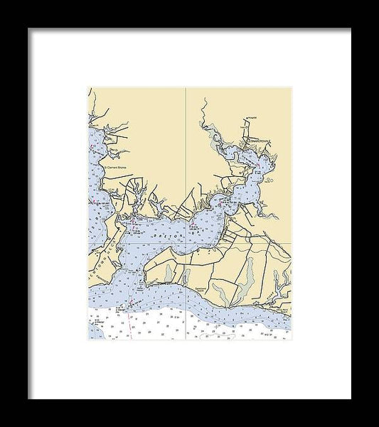 A beuatiful Framed Print of the Breton Bay-Maryland Nautical Chart by SeaKoast