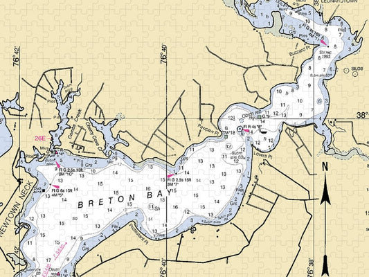 Breton Bay  Maryland Nautical Chart _V2 Puzzle