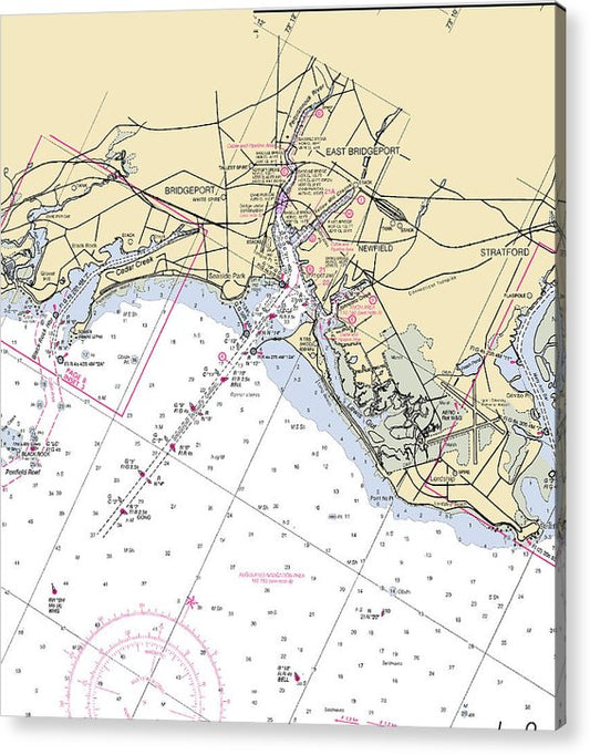 Bridgeport-Connecticut Nautical Chart  Acrylic Print