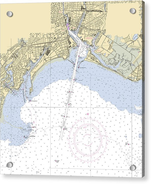 Bridgeport -connecticut Nautical Chart _v2 - Acrylic Print