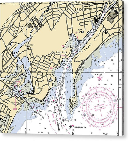 Bridgeport -Connecticut Nautical Chart _V3  Acrylic Print