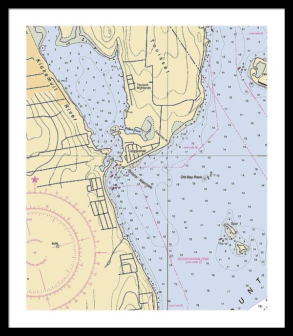 Bristol Narrows-rhode Island Nautical Chart - Framed Print