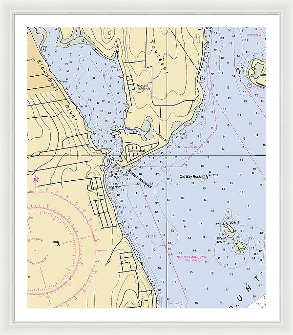 Bristol Narrows-rhode Island Nautical Chart - Framed Print