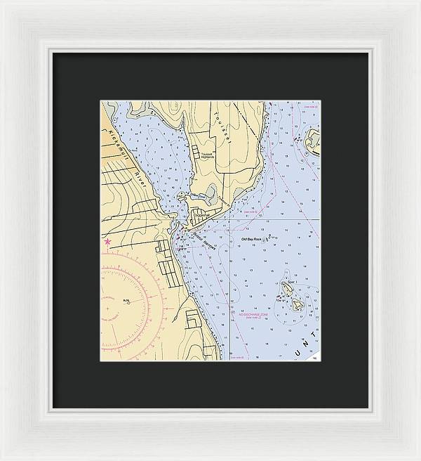 Bristol Narrows-rhode Island Nautical Chart - Framed Print