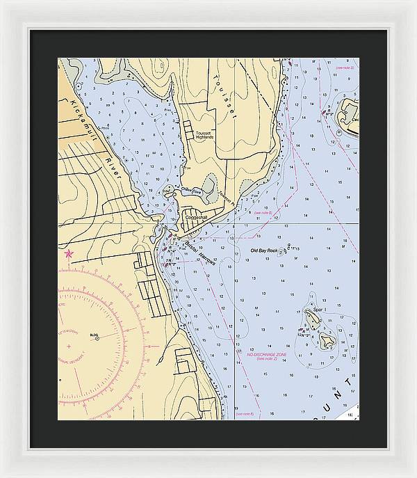 Bristol Narrows-rhode Island Nautical Chart - Framed Print