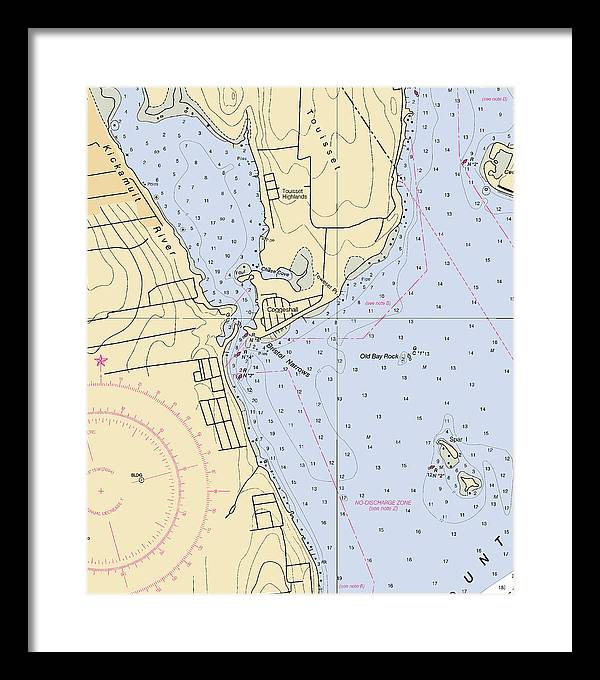 Bristol Narrows-rhode Island Nautical Chart - Framed Print