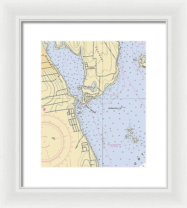 Bristol Narrows-rhode Island Nautical Chart - Framed Print