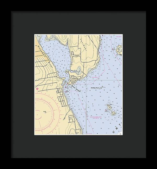 Bristol Narrows-rhode Island Nautical Chart - Framed Print