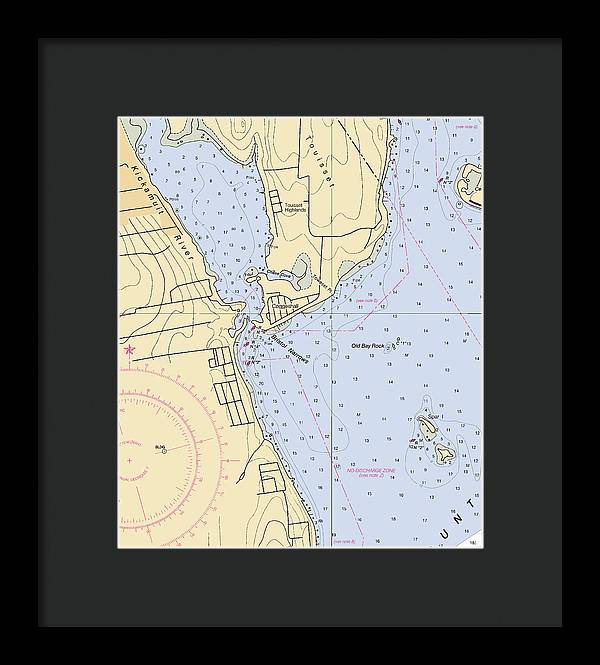 Bristol Narrows-rhode Island Nautical Chart - Framed Print