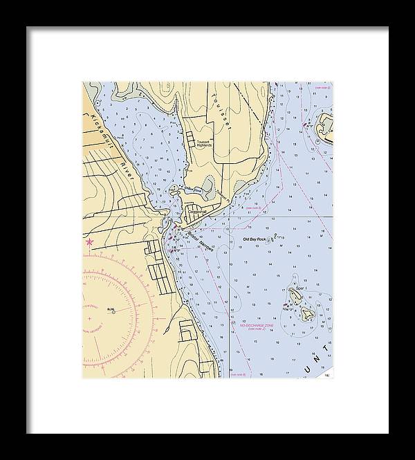 Bristol Narrows-rhode Island Nautical Chart - Framed Print