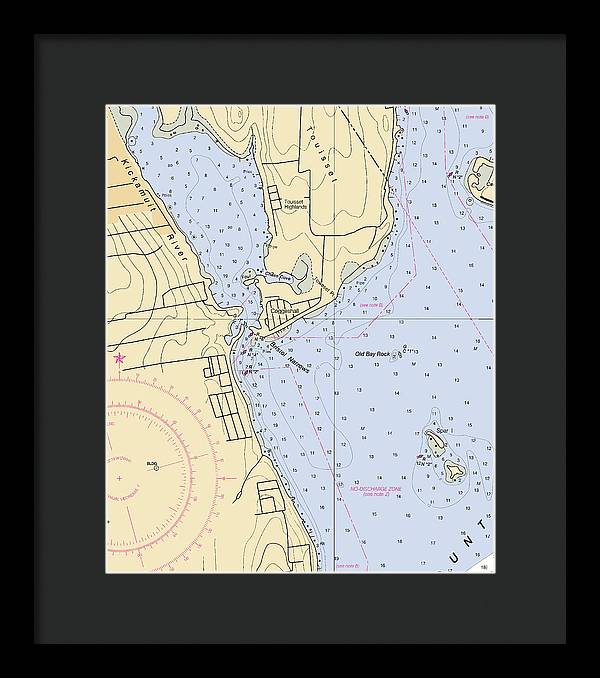 Bristol Narrows-rhode Island Nautical Chart - Framed Print