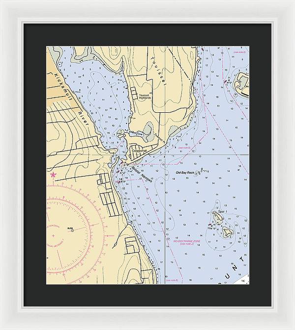 Bristol Narrows-rhode Island Nautical Chart - Framed Print