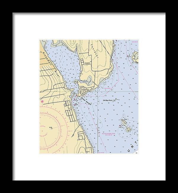 A beuatiful Framed Print of the Bristol Narrows-Rhode Island Nautical Chart by SeaKoast