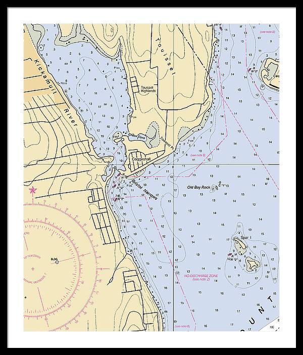 Bristol Narrows-rhode Island Nautical Chart - Framed Print