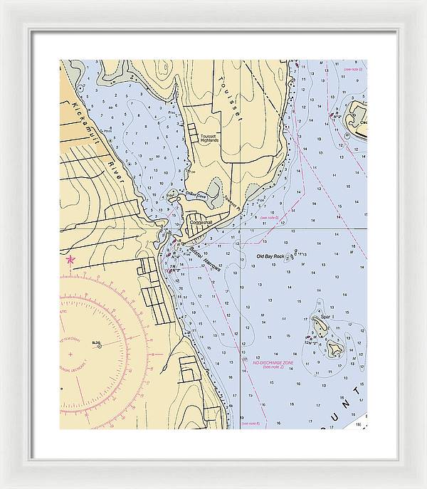 Bristol Narrows-rhode Island Nautical Chart - Framed Print