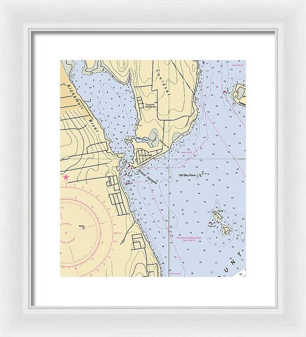 Bristol Narrows-rhode Island Nautical Chart - Framed Print