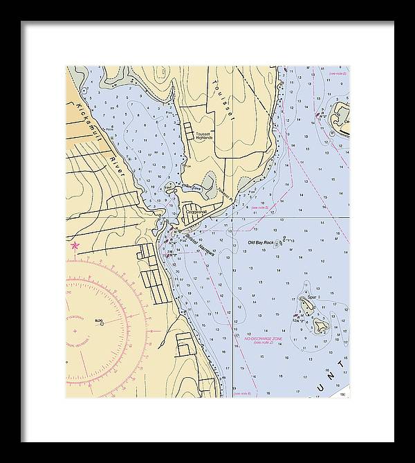 Bristol Narrows-rhode Island Nautical Chart - Framed Print