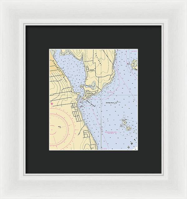 Bristol Narrows-rhode Island Nautical Chart - Framed Print