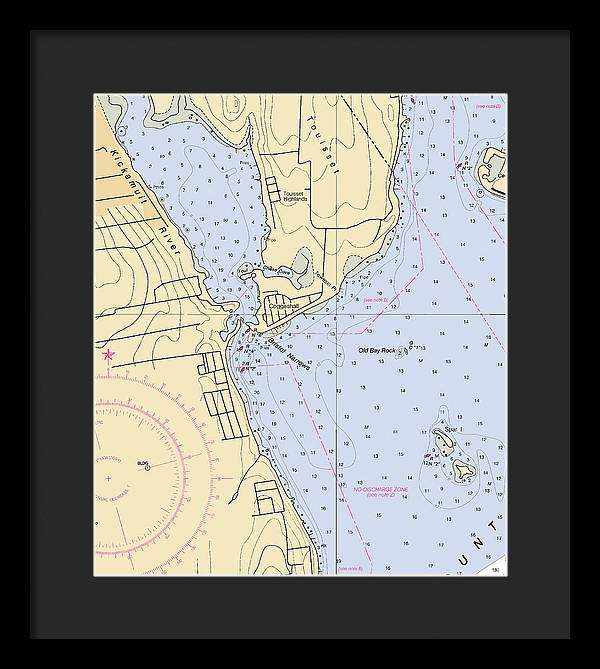 Bristol Narrows-rhode Island Nautical Chart - Framed Print