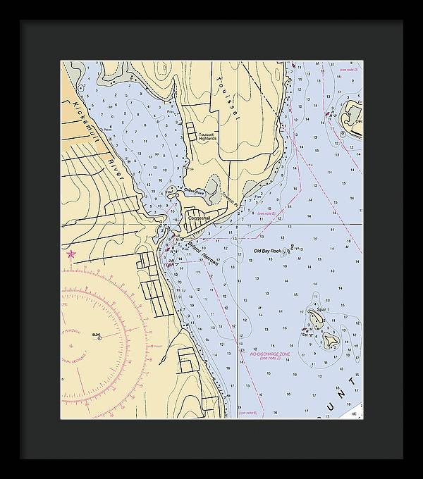 Bristol Narrows-rhode Island Nautical Chart - Framed Print