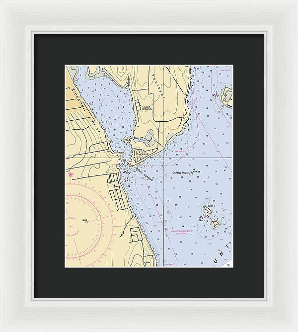 Bristol Narrows-rhode Island Nautical Chart - Framed Print