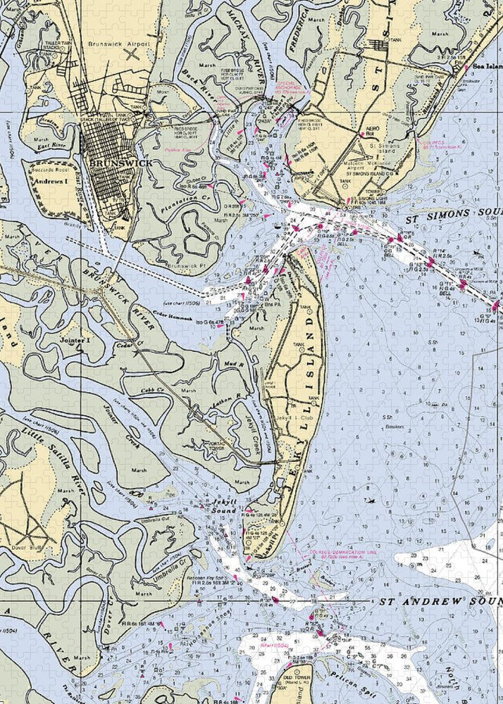 Brunswick-georgia Nautical Chart - Puzzle