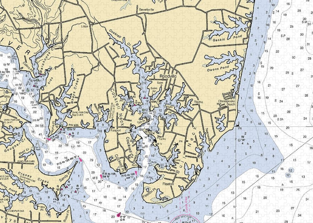 Bull Neck-virginia Nautical Chart - Puzzle