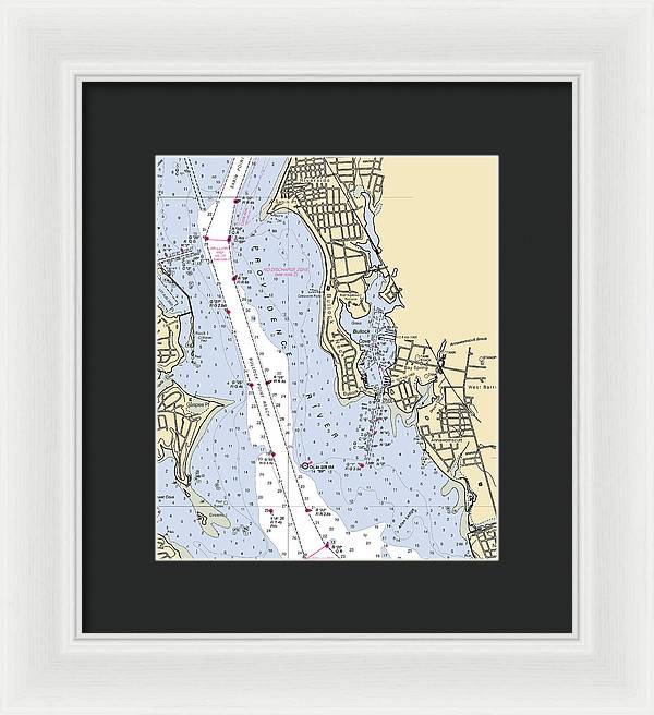 Bullock Cove-rhode Island Nautical Chart - Framed Print