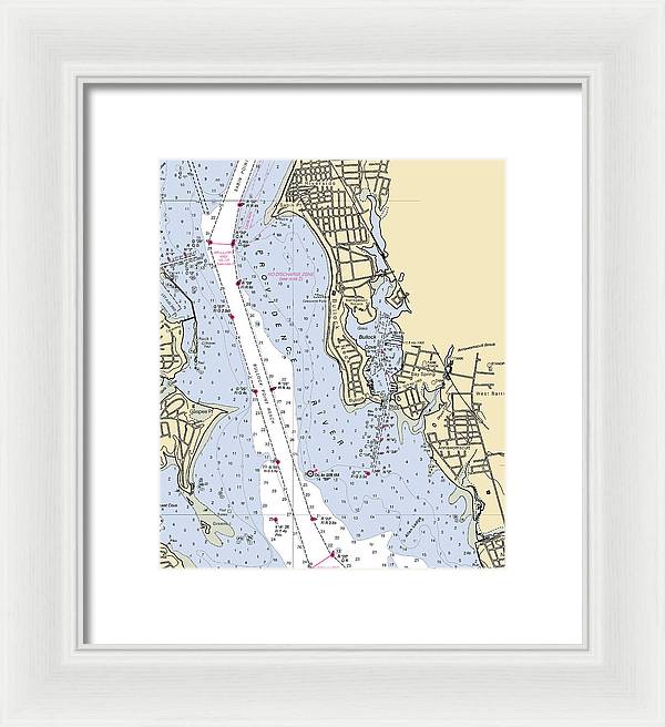 Bullock Cove-rhode Island Nautical Chart - Framed Print