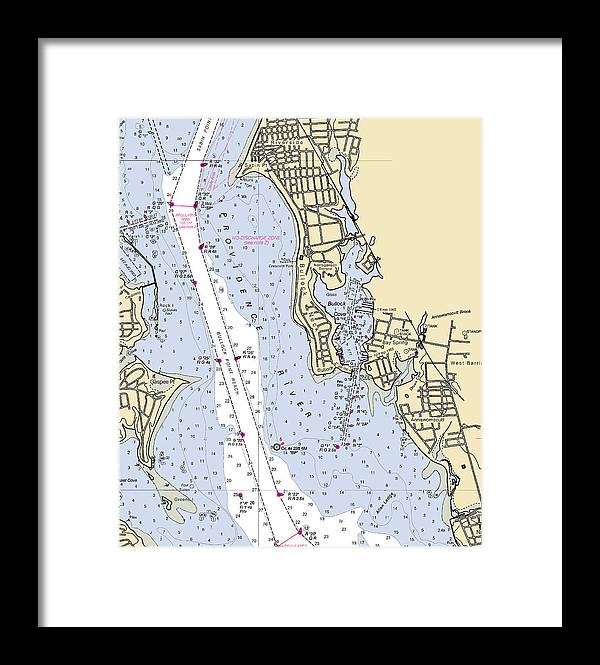 Bullock Cove-rhode Island Nautical Chart - Framed Print